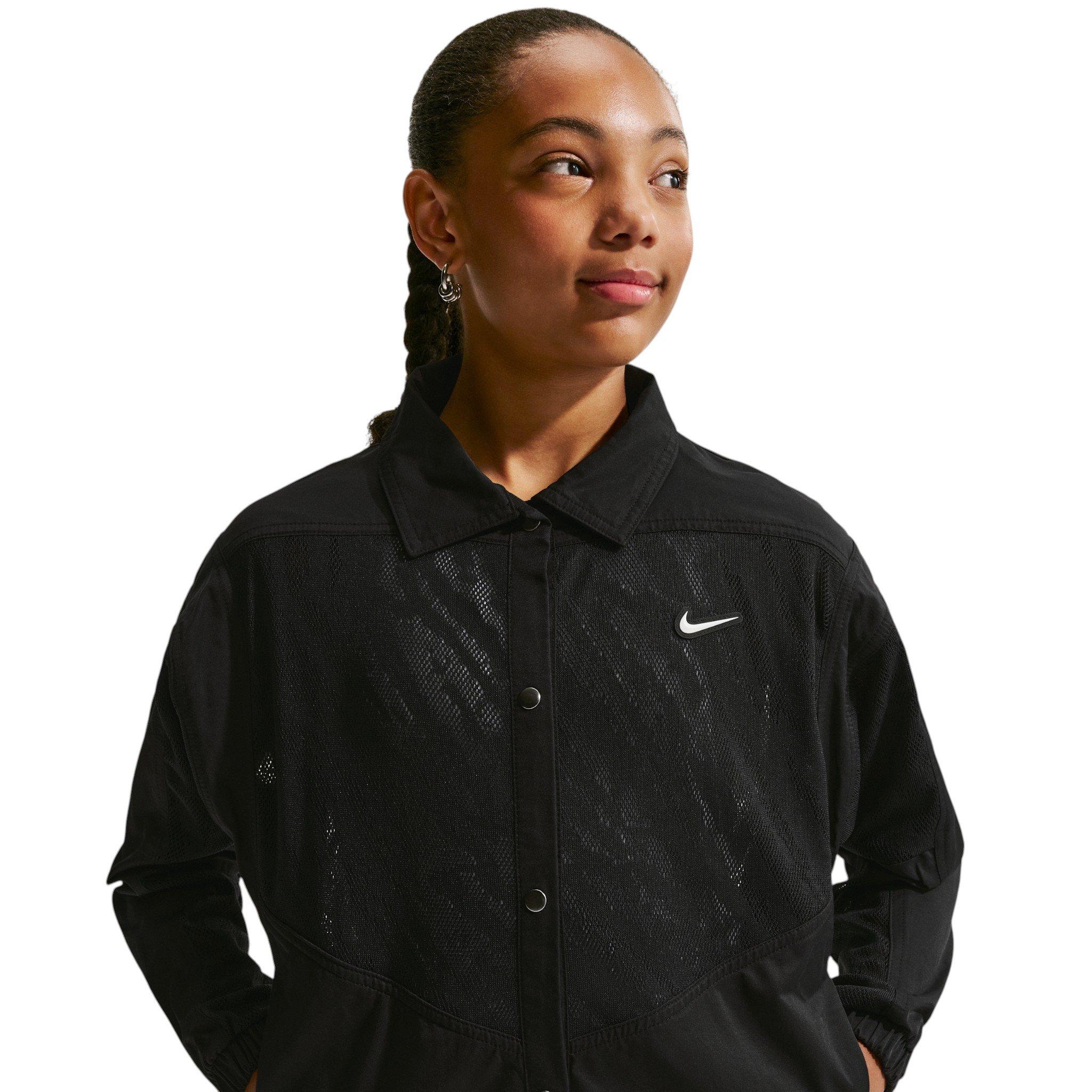 Nike Big Girls' Sportswear FA26 Woven Jacket - Black - BLACK